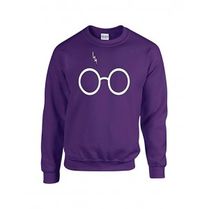 Glasses and Lightning Bolt Unisex Crewneck Sweater 