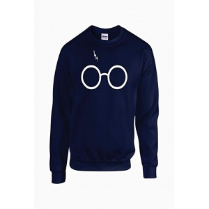 Glasses and Lightning Bolt Unisex Crewneck Sweater 