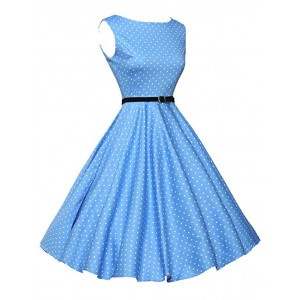 Sleeveless Vintage Tea Dress Belt Sleeveless Vintage Tea Dress Belt