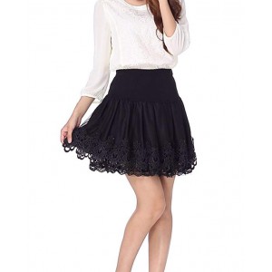 Women's Stretch High Waist Pleated Lace Tulle Tutu Casual Skirt Women's Stretch High Waist Pleated Lace Tulle Tutu Casual Skirt