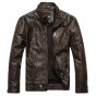 Men's Vintage Stand Collar Pu Leather Jacket