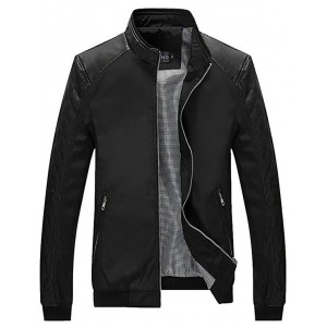 Men's Color Block Slim Casual Thin Lightweight Jacket