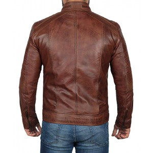 Lambskin Leather Distressed Motorcycle Jacket Lambskin Leather Distressed Motorcycle Jacket
