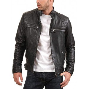 Men's Black Genuine Lambskin Vintage Leather Jacket
