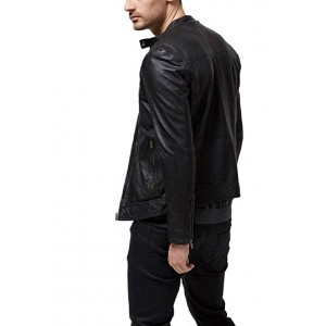 Men's Black Classic Genuine Lambskin Leather Jacket