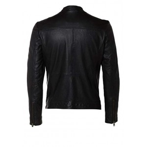 Men's Black Classic Genuine Lambskin Leather Jacket