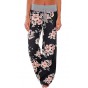 Women's Comfy Casual Pajama Pants Floral Print Drawstring Lounge Pants Wide Leg