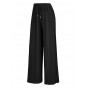 Womens Pleated Wide Leg Palazzo Pants With Elastic Band