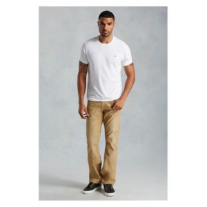 Mens Straight Leg Corduroy Straw Khaki