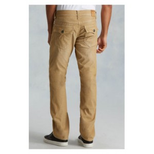 Mens Straight Leg Corduroy Straw Khaki